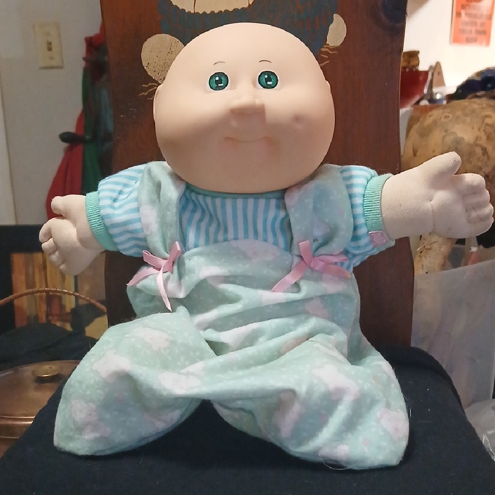 Vintage Cabbage Patch‎ Kids Dolls,grn.eyes, 14 In.